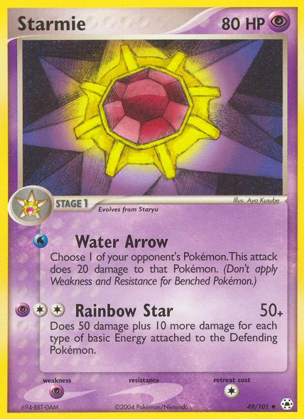 Starmie #49 – Hidden Legends card