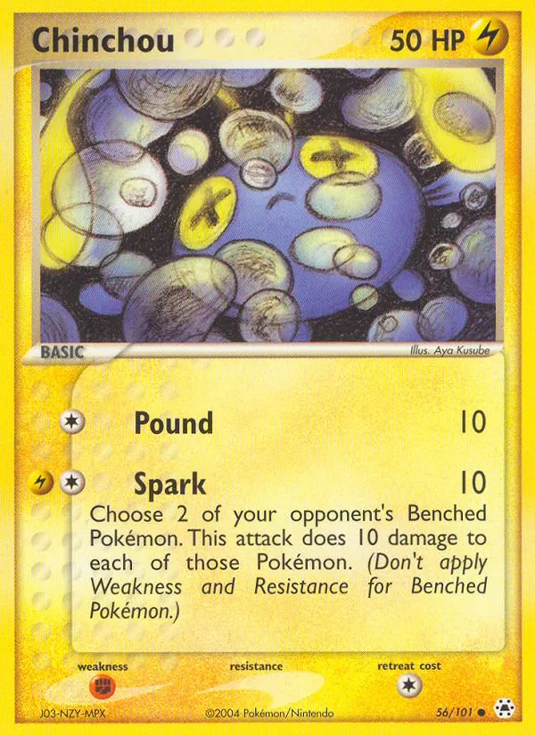 Chinchou #56 – Hidden Legends card