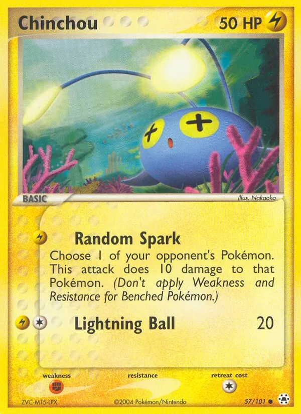 Chinchou #57 – Hidden Legends card
