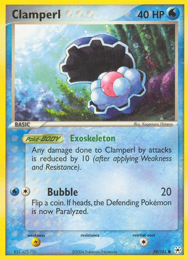 Clamperl #58 – Hidden Legends card