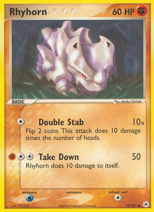 Rhyhorn #70 – Hidden Legends card