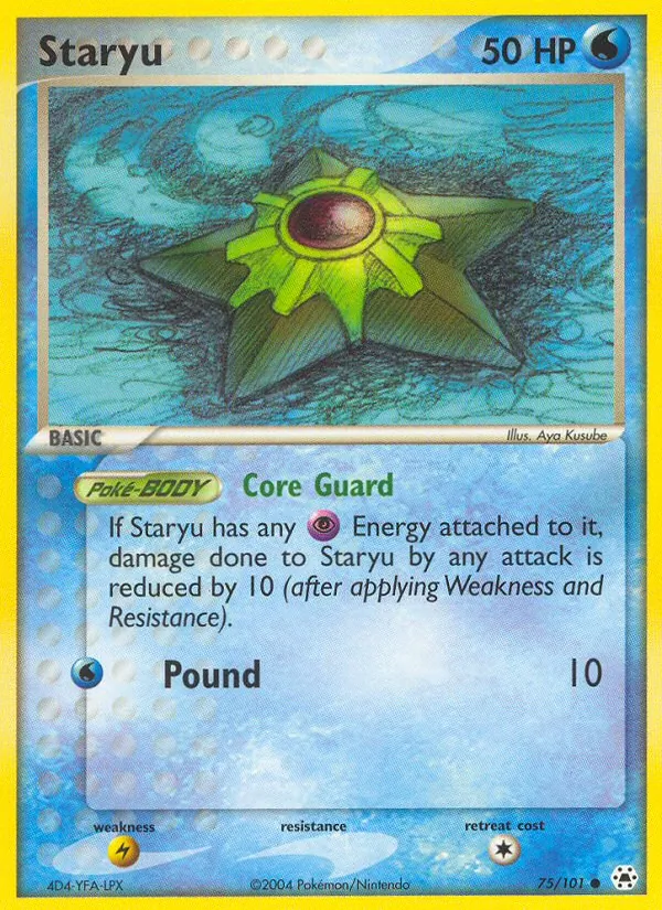 Staryu #75 – Hidden Legends card