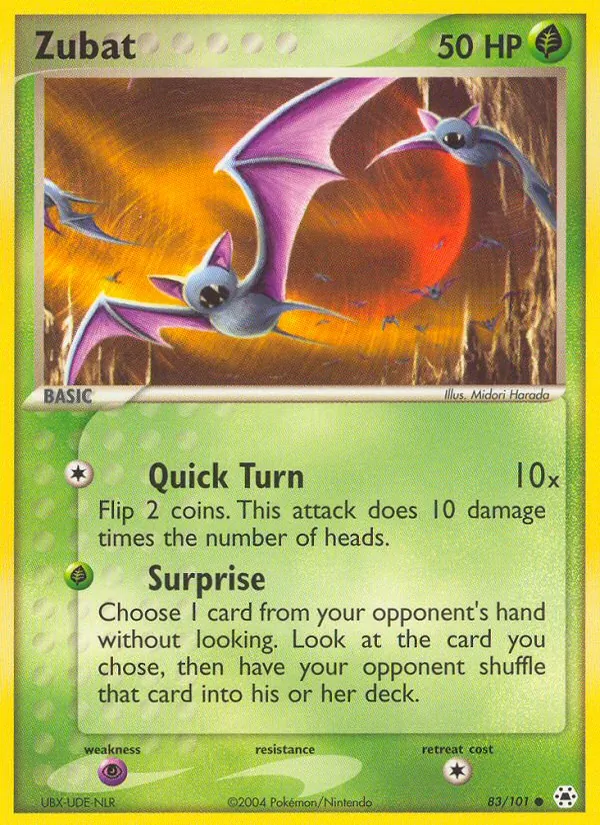 Zubat #83 – Hidden Legends card