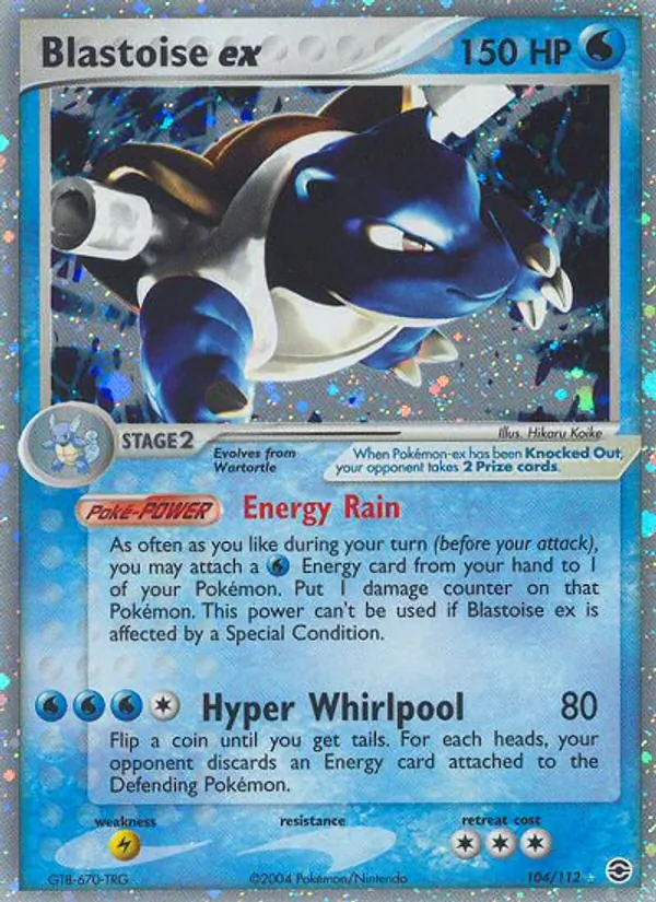 Blastoise ex #104 – FireRed & LeafGreen card