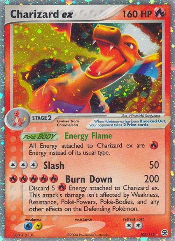 Charizard ex #105 – FireRed & LeafGreen card