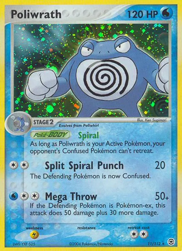 Poliwrath #11 – FireRed & LeafGreen card