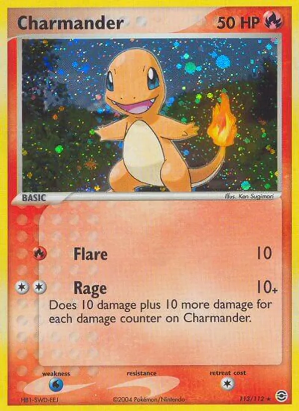 Charmander #113 – FireRed & LeafGreen card