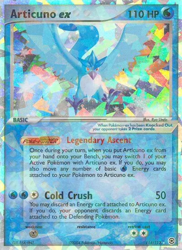Articuno ex #114 – FireRed & LeafGreen card