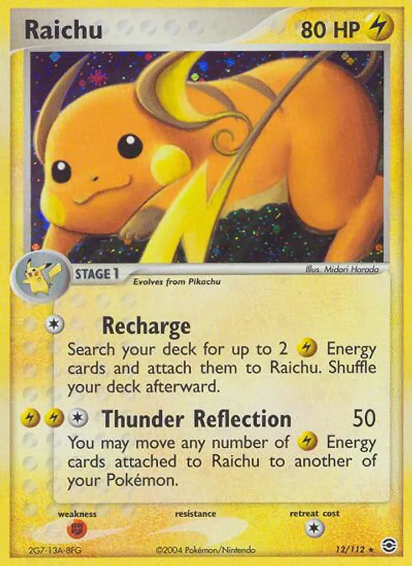 Raichu #12 – FireRed & LeafGreen card
