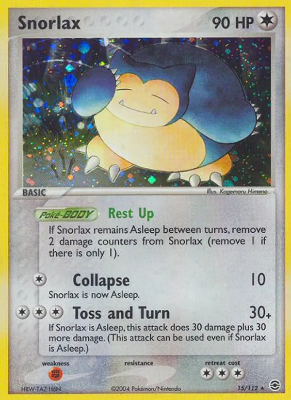 Snorlax #15 – FireRed & LeafGreen card