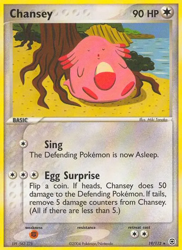 Chansey #19 – FireRed & LeafGreen card
