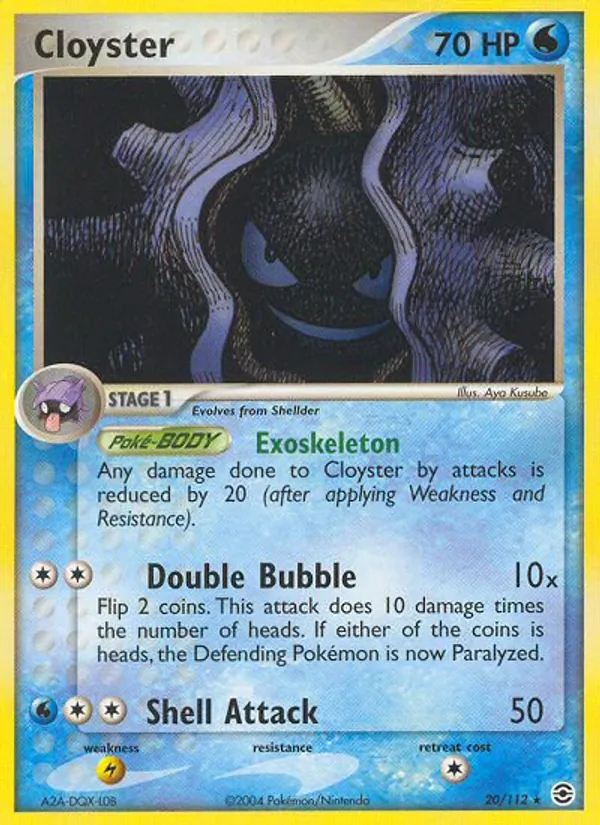 Cloyster #20 – FireRed & LeafGreen card