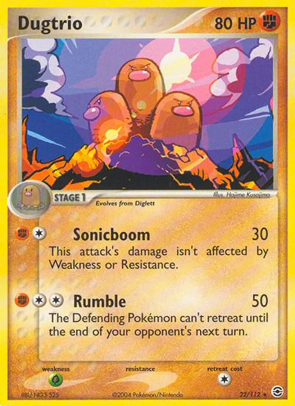 Dugtrio #22 – FireRed & LeafGreen card
