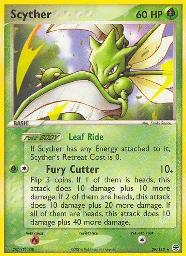 Scyther #29 – FireRed & LeafGreen card