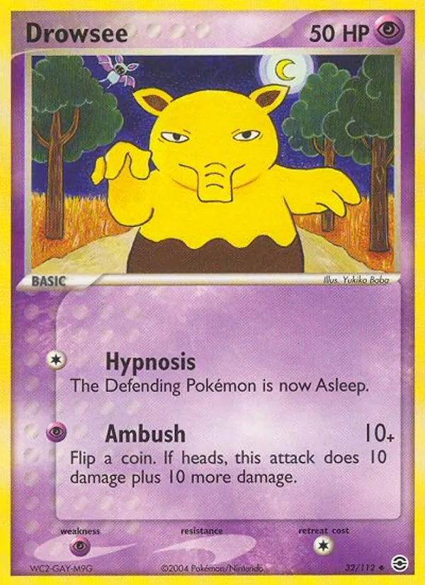 Drowzee #32 – FireRed & LeafGreen card