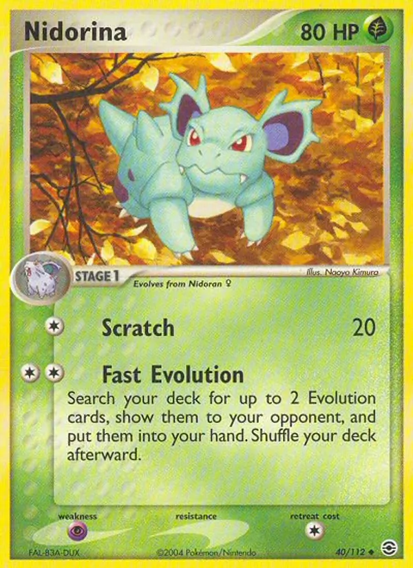 Nidorina #40 – FireRed & LeafGreen card