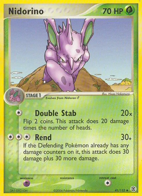 Nidorino #41 – FireRed & LeafGreen card