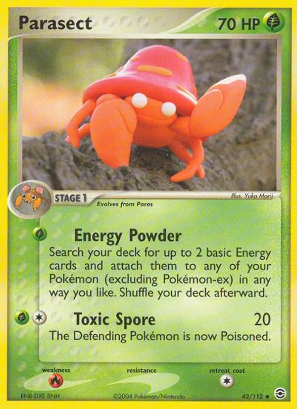 Parasect #43 – FireRed & LeafGreen card