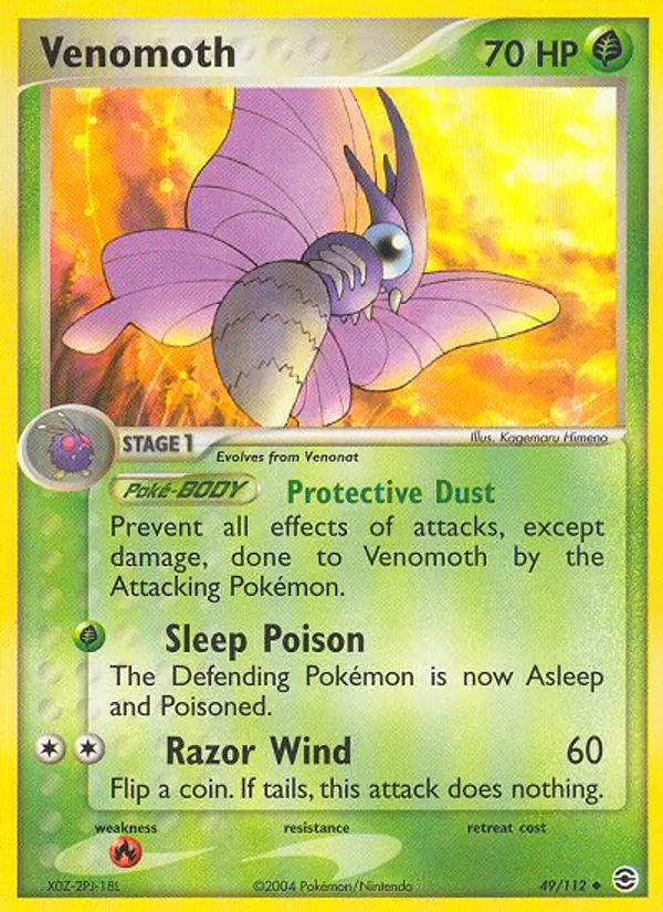Venomoth #49 – FireRed & LeafGreen card