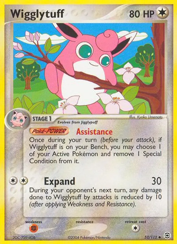 Wigglytuff #52 – FireRed & LeafGreen card