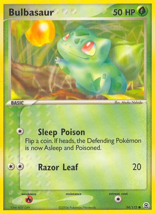 Bulbasaur #54 – FireRed & LeafGreen card