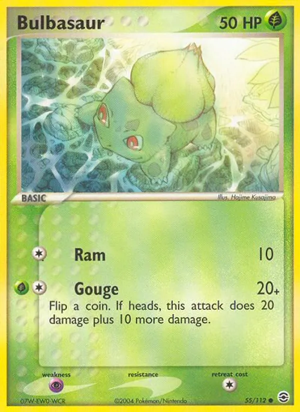 Bulbasaur #55 – FireRed & LeafGreen card