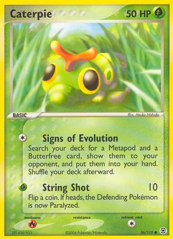 Caterpie #56 – FireRed & LeafGreen card