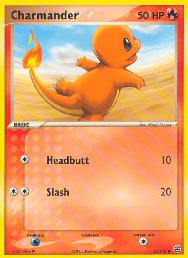 Charmander #58 – FireRed & LeafGreen card