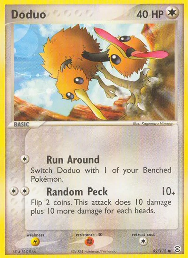 Doduo #62 – FireRed & LeafGreen card