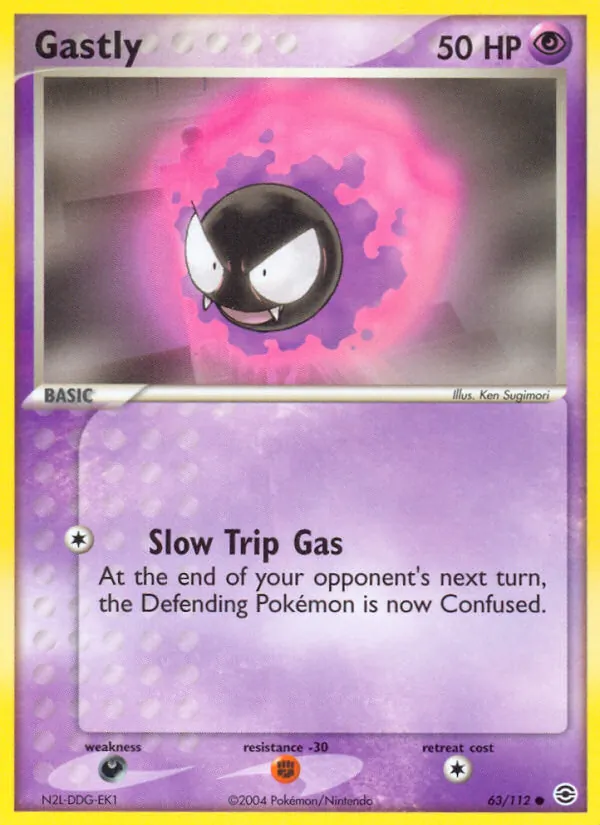 Gastly #63 – FireRed & LeafGreen card