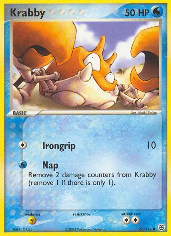 Krabby #66 – FireRed & LeafGreen card