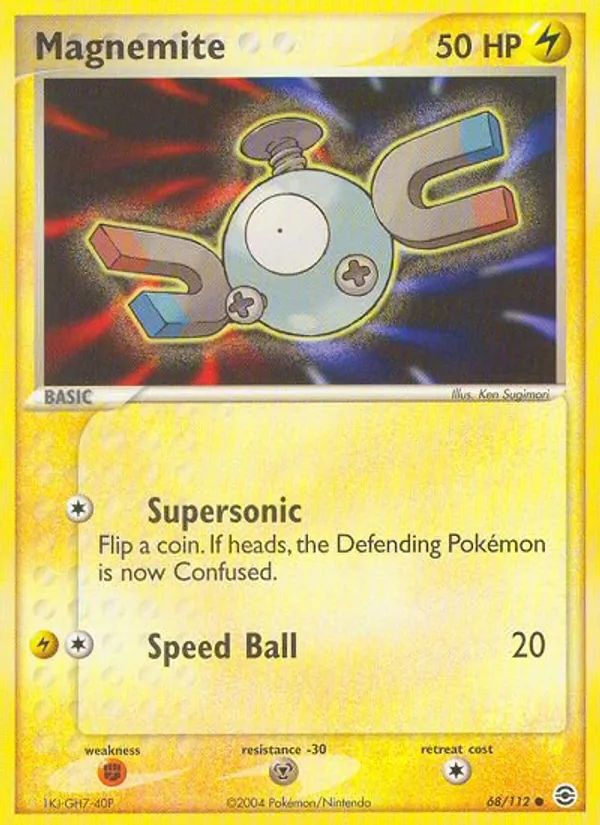 Magnemite #68 – FireRed & LeafGreen card
