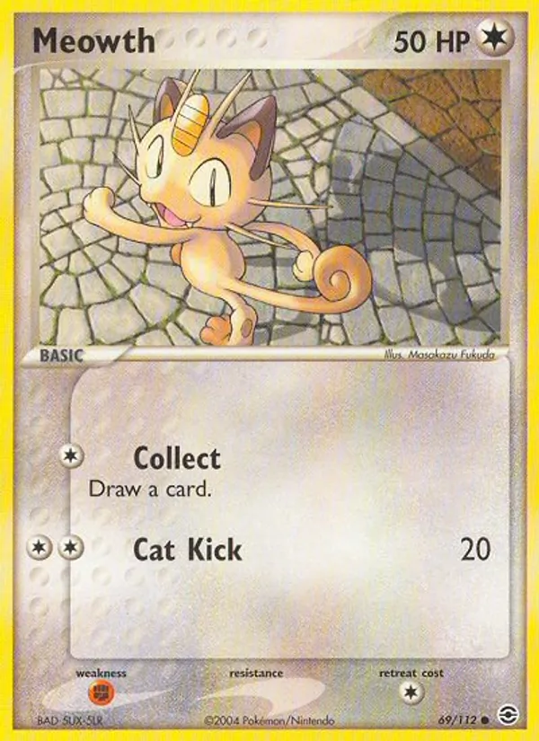 Meowth #69 – FireRed & LeafGreen card