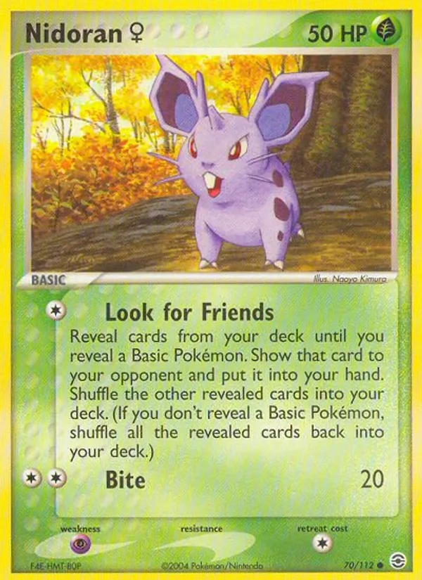 Nidoran♀ #70 – FireRed & LeafGreen card