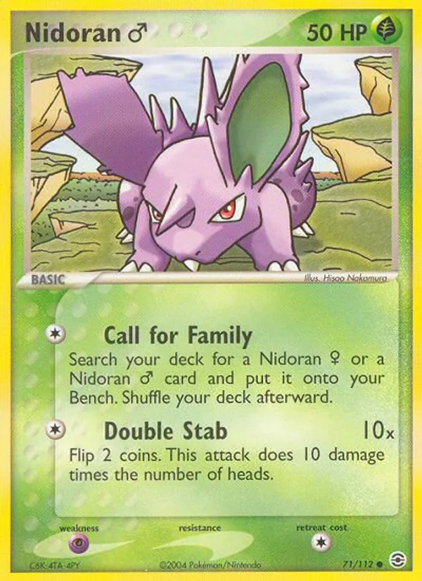 Nidoran♂ #71 – FireRed & LeafGreen card