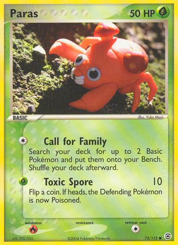 Paras #72 – FireRed & LeafGreen card