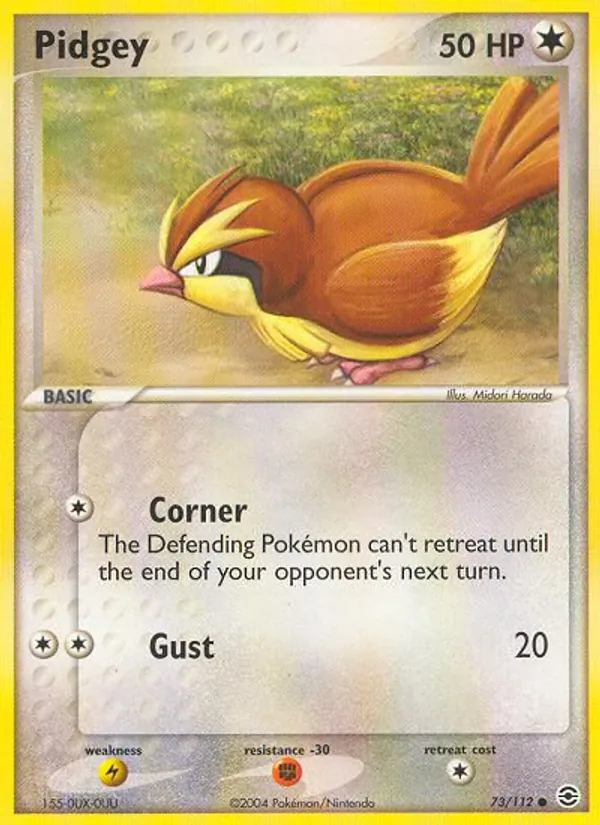 Pidgey #73 – FireRed & LeafGreen card