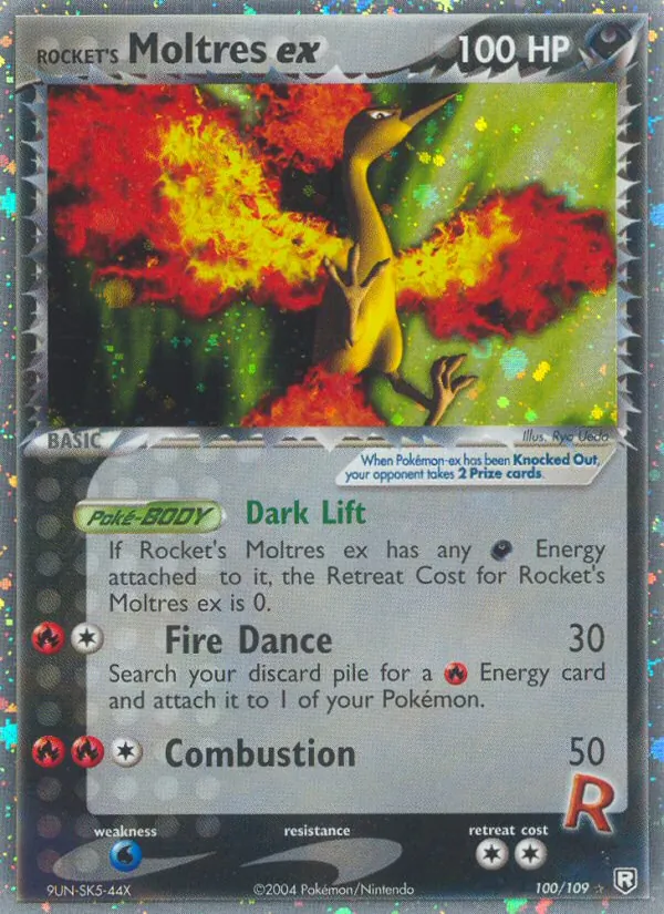 Rocket's Moltres ex #100 – Team Rocket Returns card