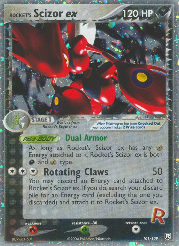 Rocket's Scizor ex #101 – Team Rocket Returns card