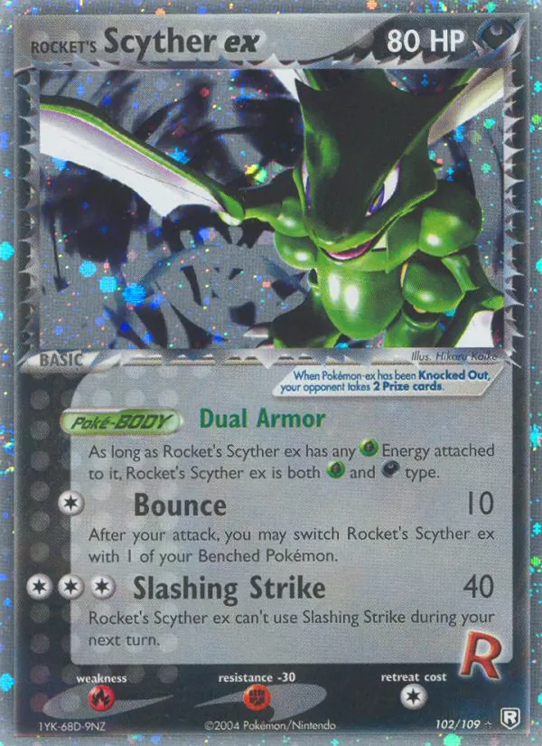 Rocket's Scyther ex #102 – Team Rocket Returns card
