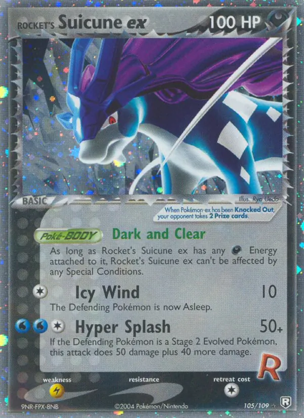Rocket's Suicune ex #105 – Team Rocket Returns card