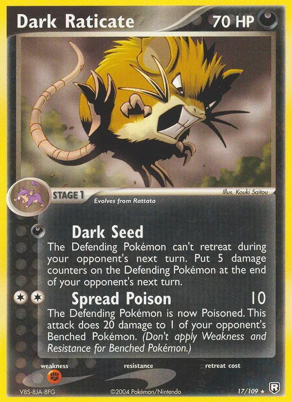 Dark Raticate #17 – Team Rocket Returns card