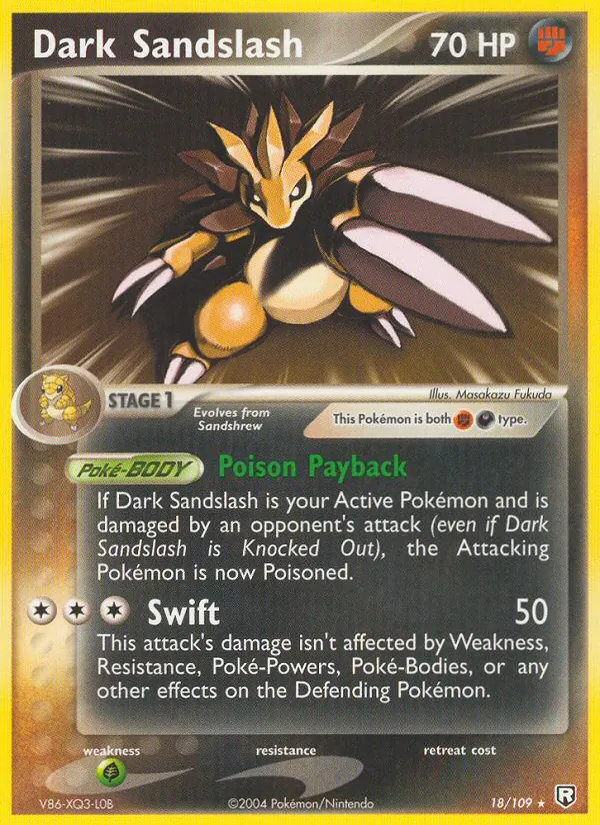 Dark Sandslash #18 – Team Rocket Returns card