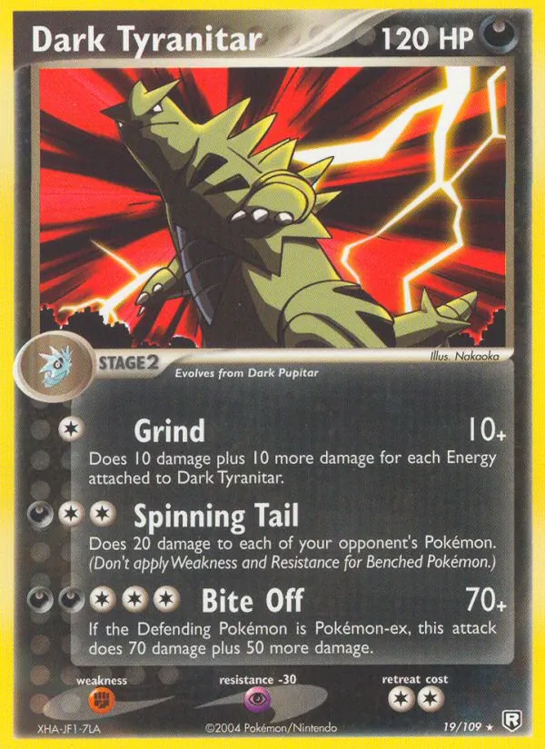 Dark Tyranitar #19 – Team Rocket Returns card