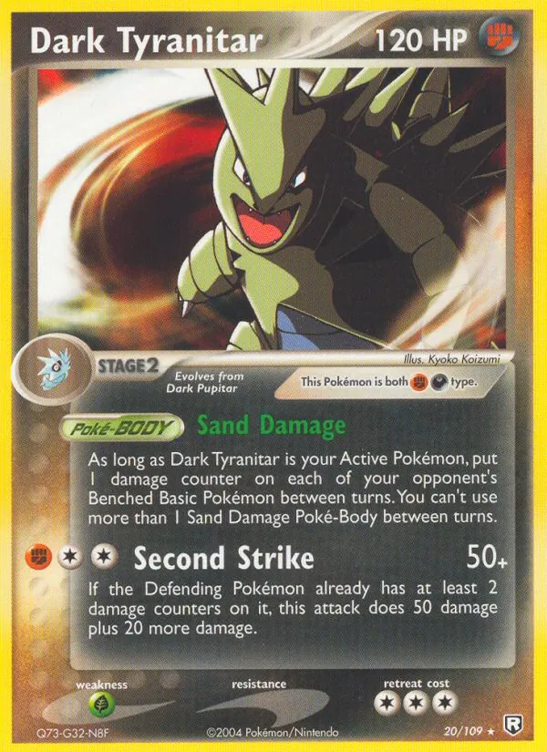 Dark Tyranitar #20 – Team Rocket Returns card