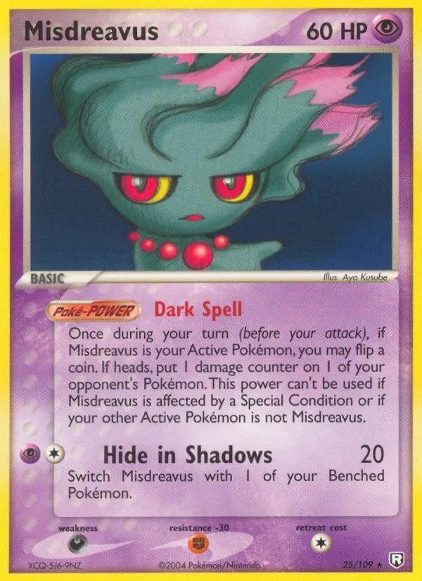 Misdreavus #25 – Team Rocket Returns card