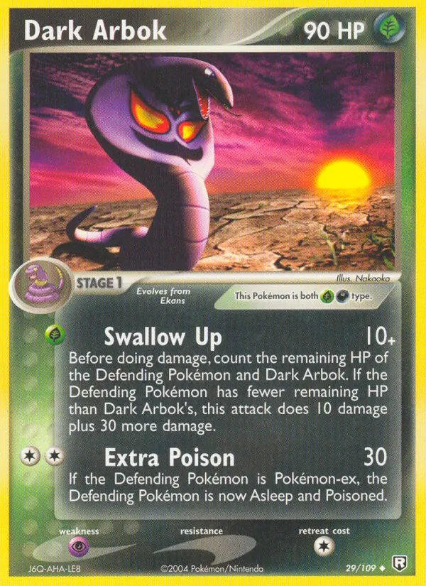 Dark Arbok #29 – Team Rocket Returns card