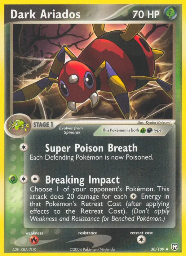 Dark Ariados #30 – Team Rocket Returns card