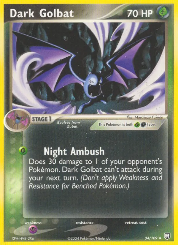 Dark Golbat #34 – Team Rocket Returns card