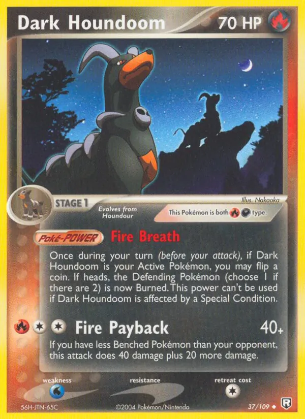 Dark Houndoom #37 – Team Rocket Returns card